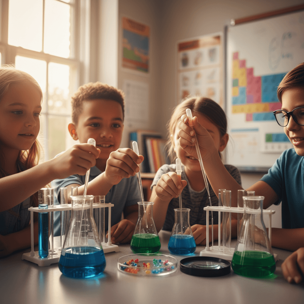 Full group of students together at field trip destination