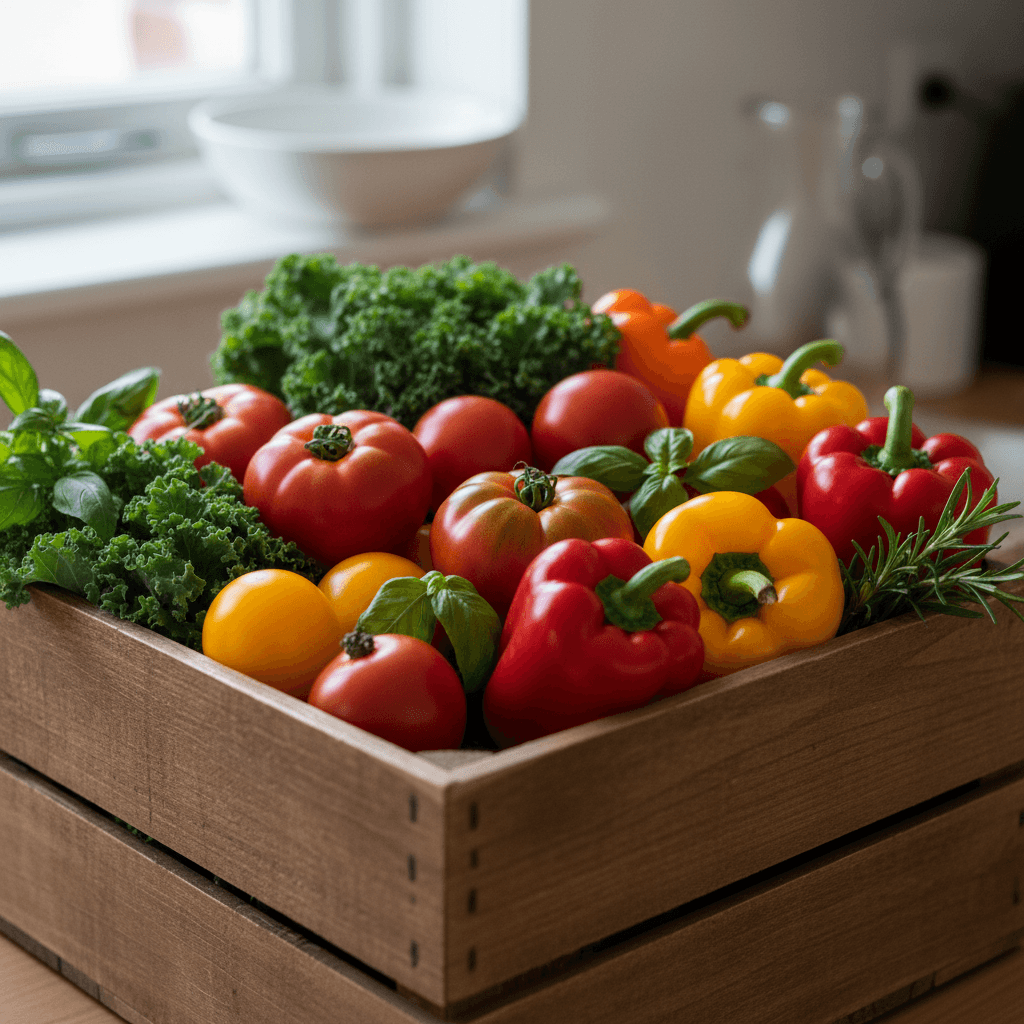 Fresh local ingredients for Chapman's Learning Lab meals