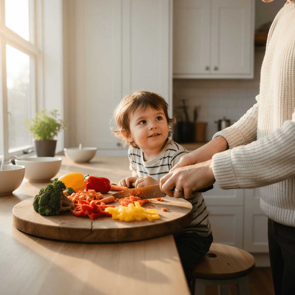Children enjoying healthy meals together at Chapman's Learning Lab