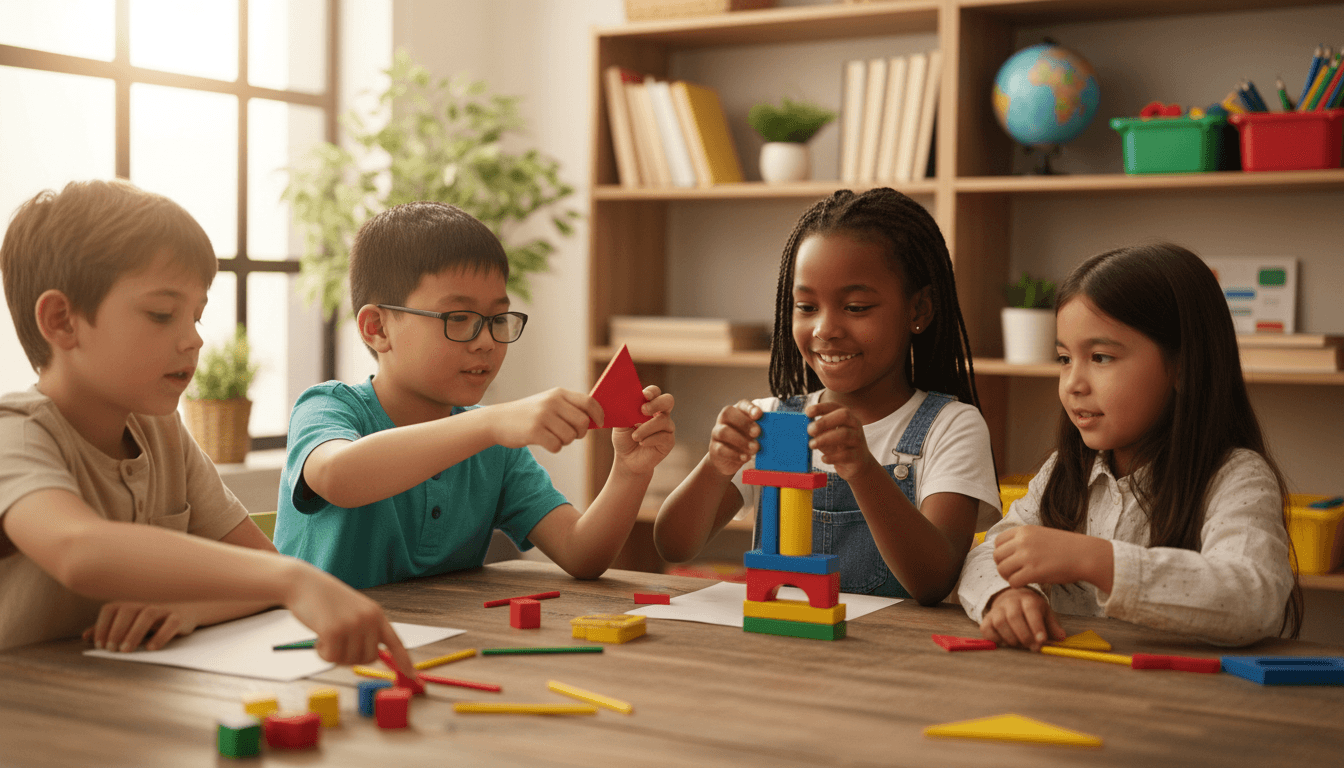 Children enjoying a healthy, colorful meal together at Chapman's Learning Lab in a bright, welcoming dining area